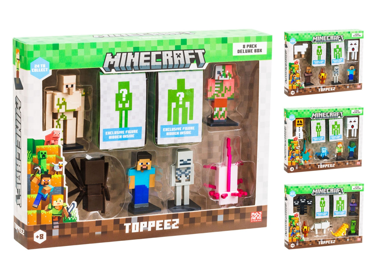 Minecraft 3D confezione 8 personaggi assortiti
