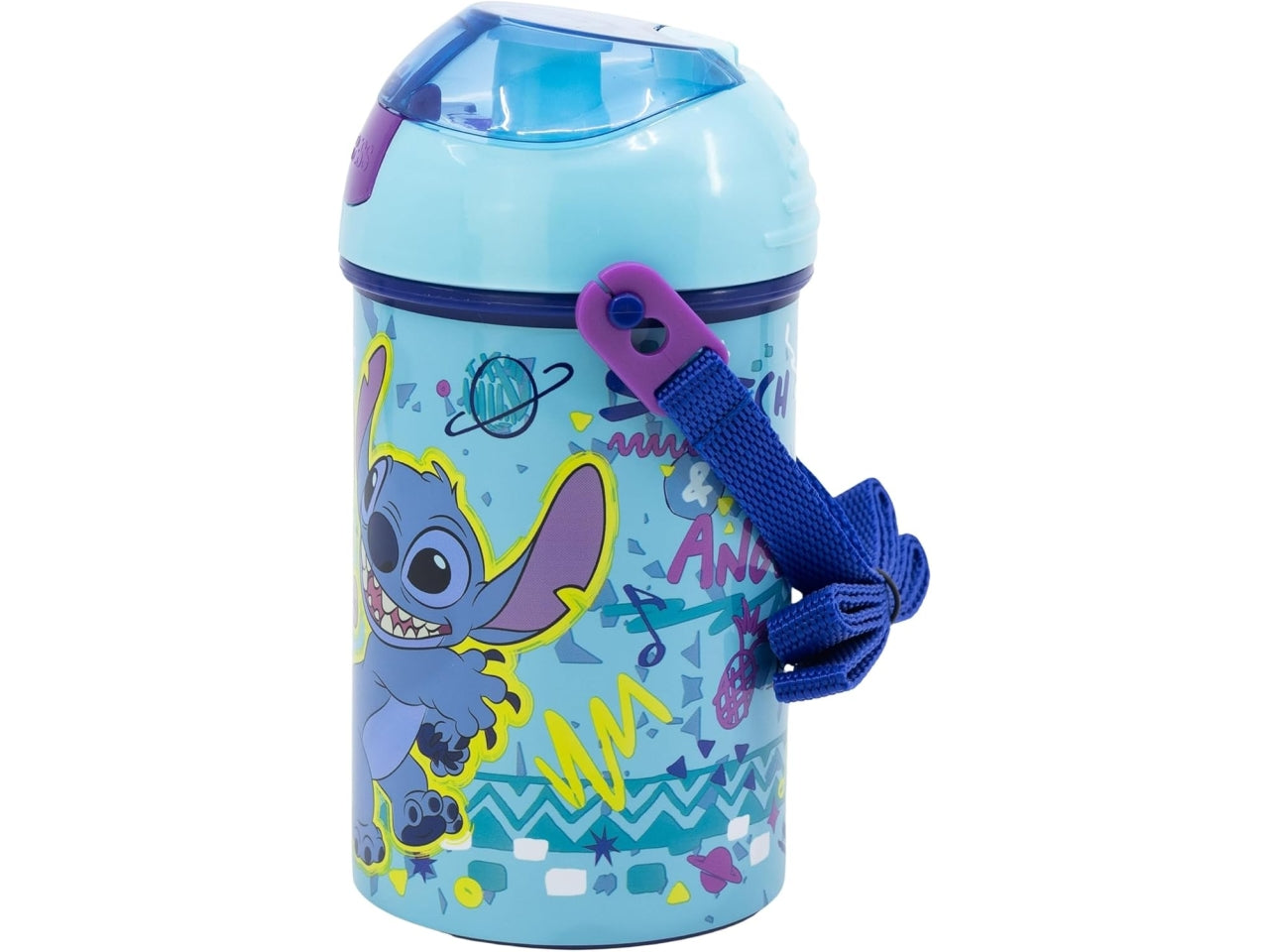 Stitch borraccia pop up 450ml con tracolla