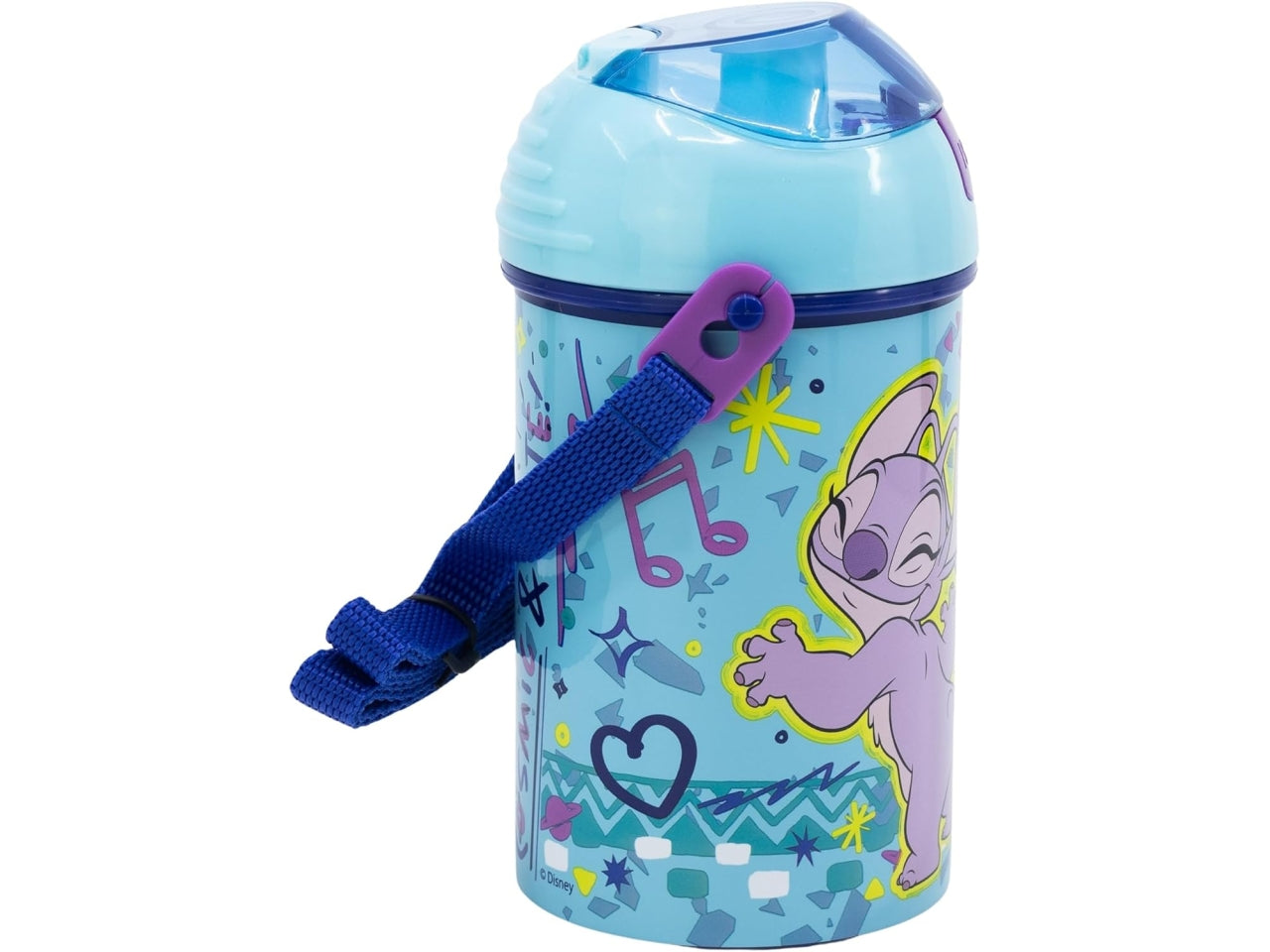 Stitch borraccia pop up 450ml con tracolla
