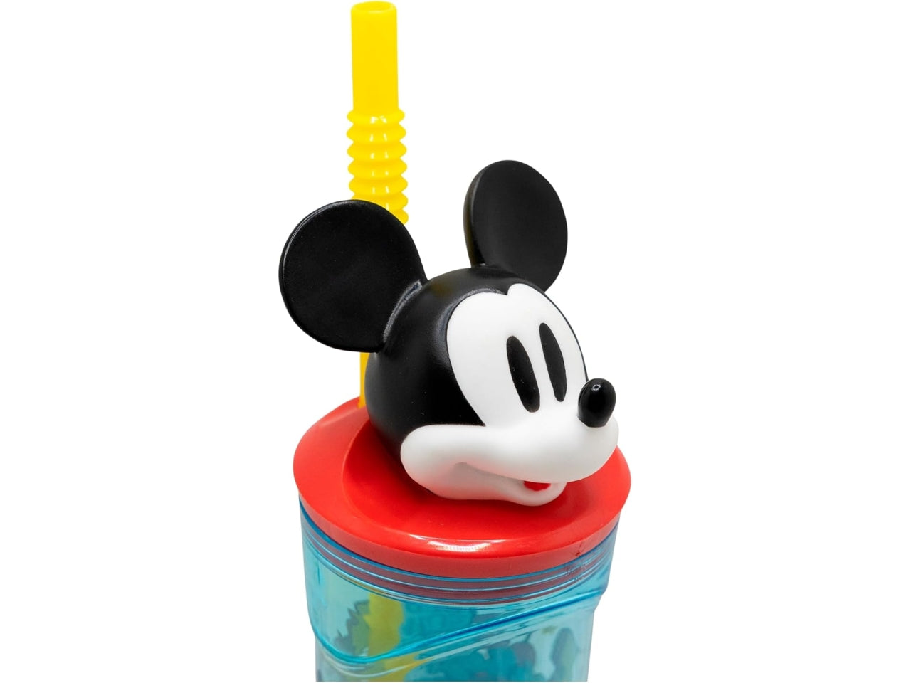 Mickey bicchiere con cannuccia 3d ecozen 360ml