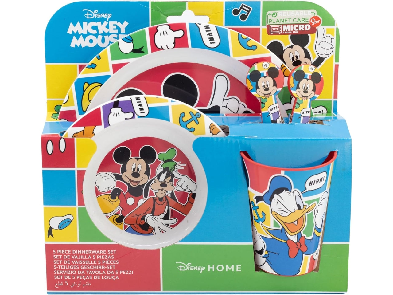 Mickey set pappa 5 pezzi per microonde