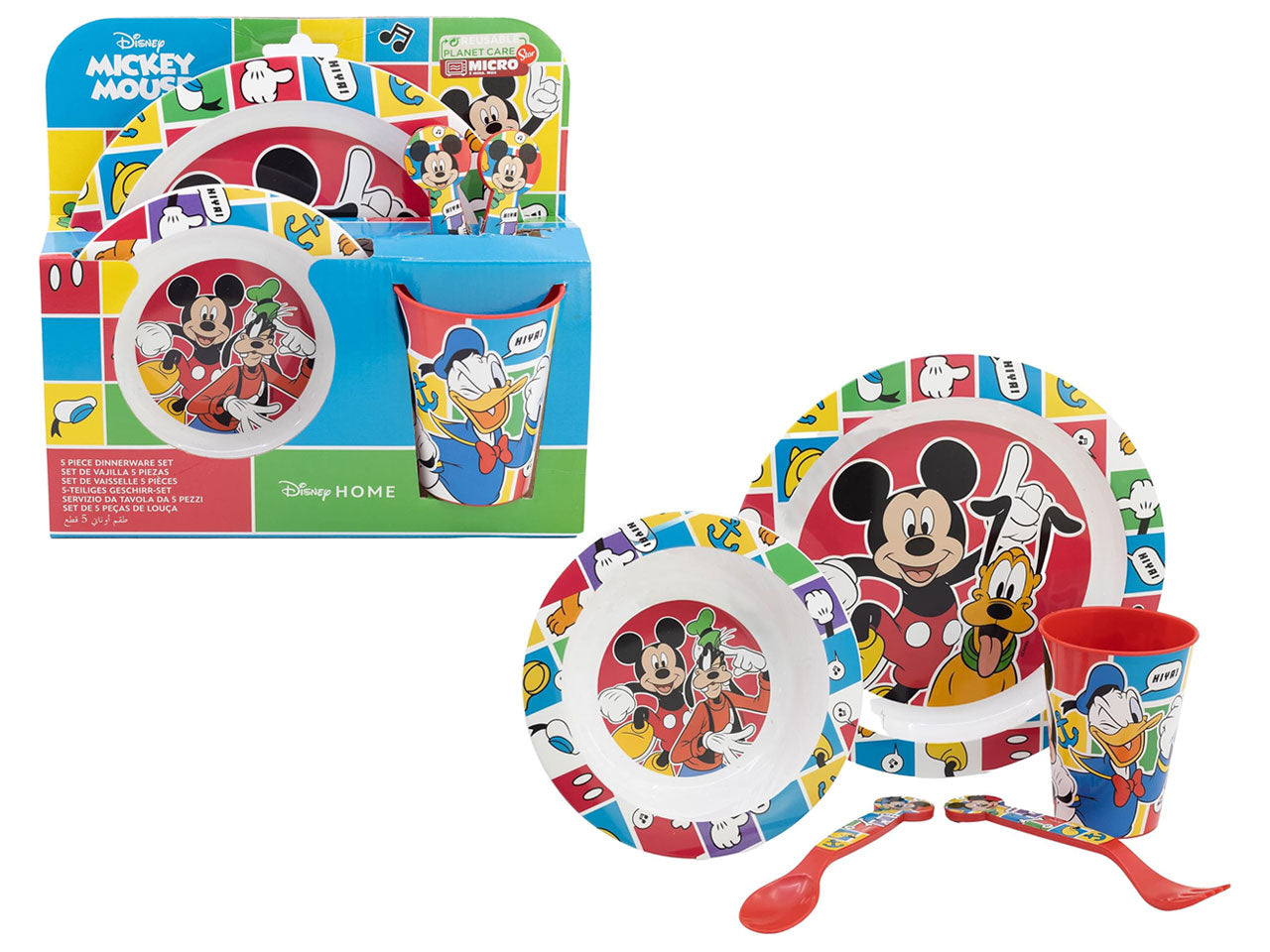 Mickey set pappa 5 pezzi per microonde