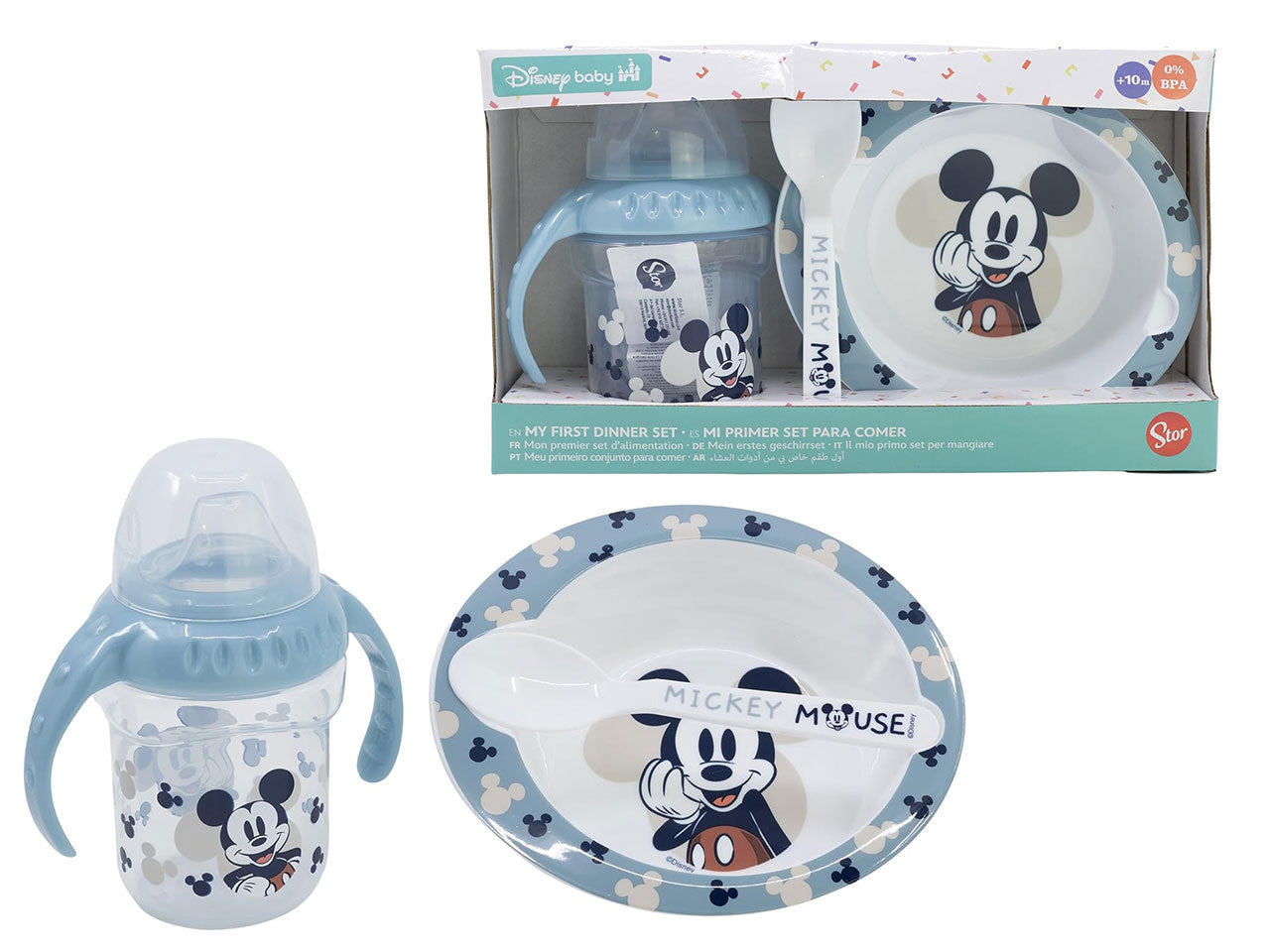 Mickey gift box 3 pezzi tazza + piatto + cucchiaio
