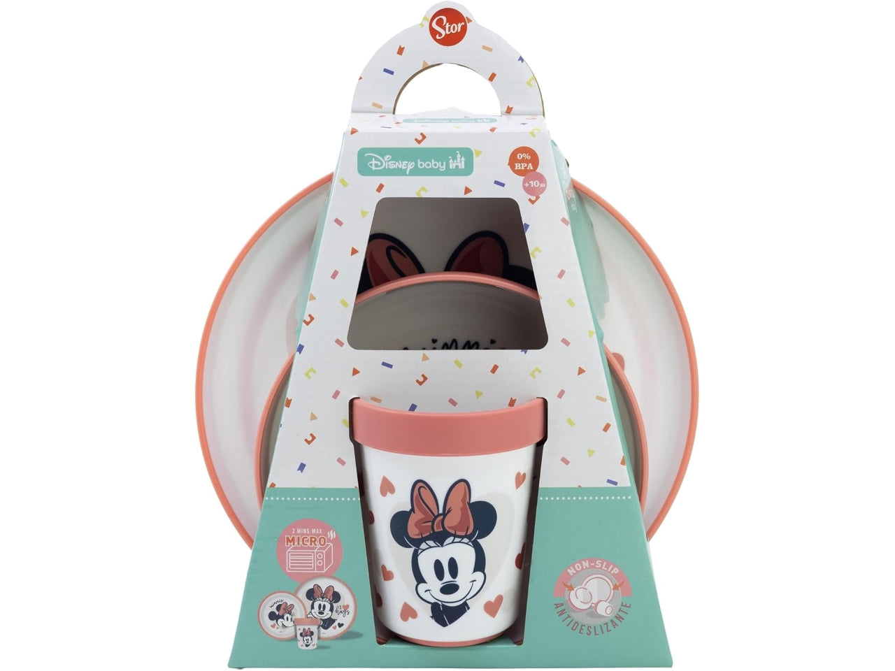 Minnie set 3 pz antiscivolo bicolor