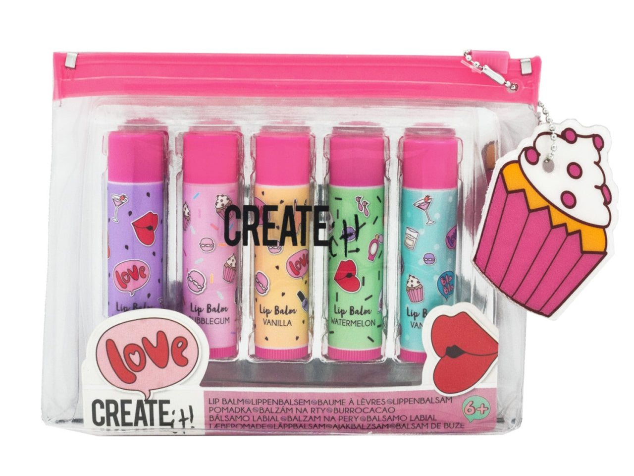 Create it! bustina con 5 lucidalabbra assortiti