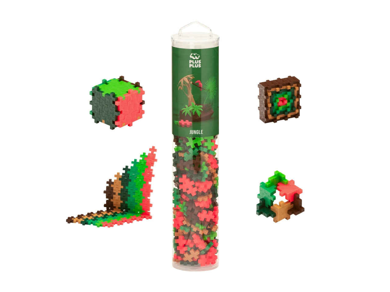 Plus plus tubo costruzione da 240 pezzi jungle