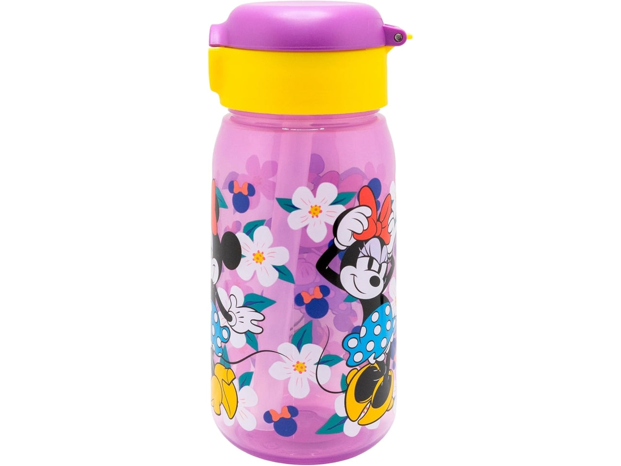 Minnie borraccia con cannuccia pop up 510ml