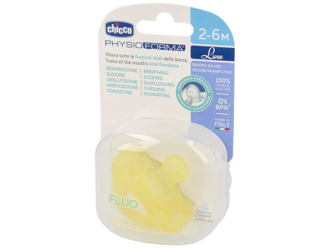 Gommotto luxe fluo color giallo 2-6 mesi