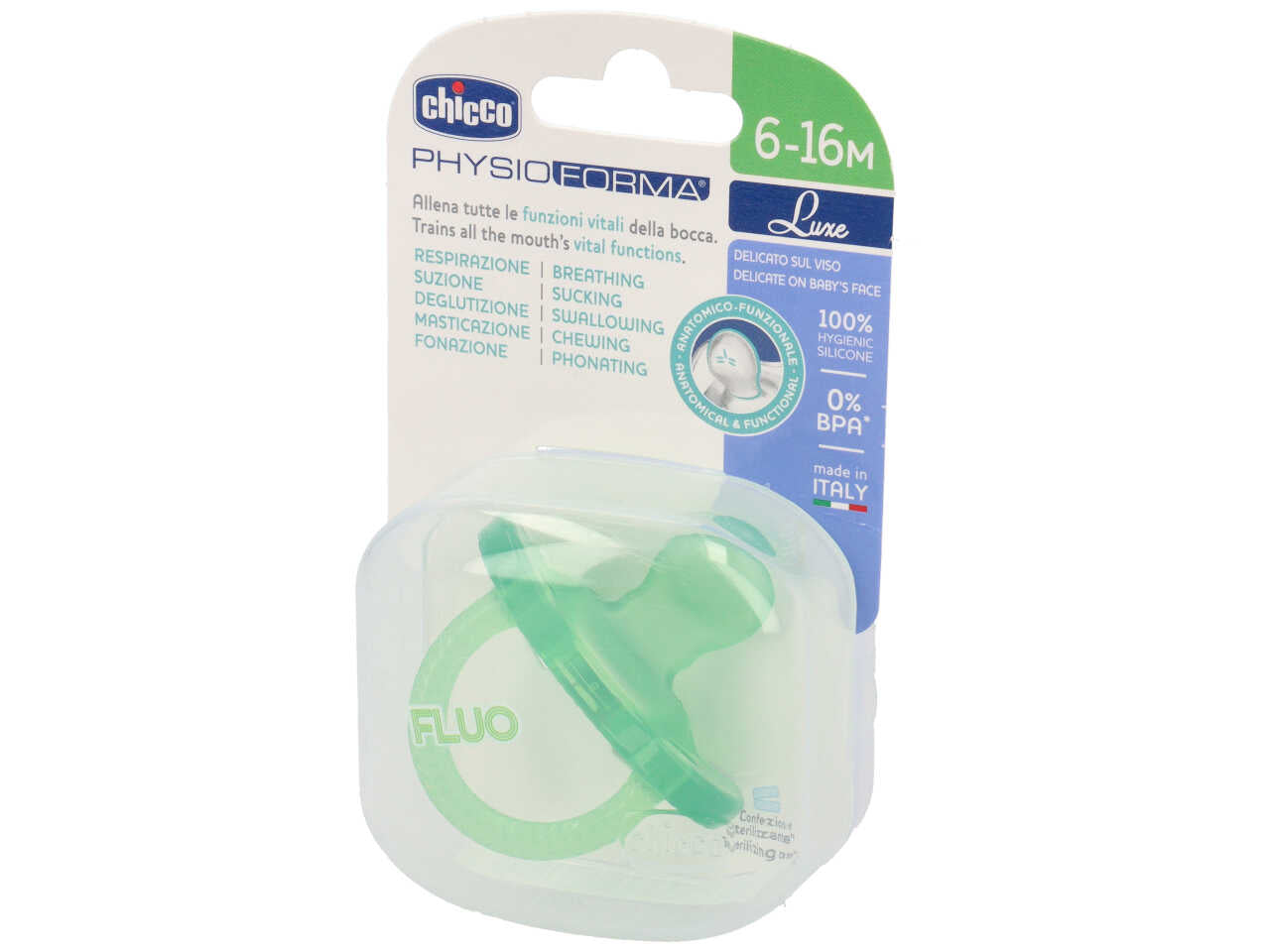 Gommotto luxe fluo color verde 6-12 mesi