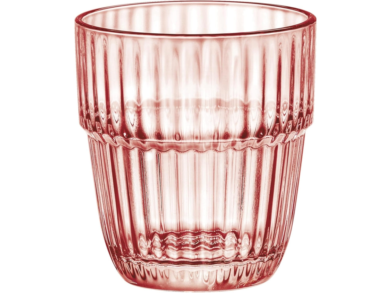 Bicchiere in vetro Barshiane rocks peach da 30cl, set 6 bicchieri pesca