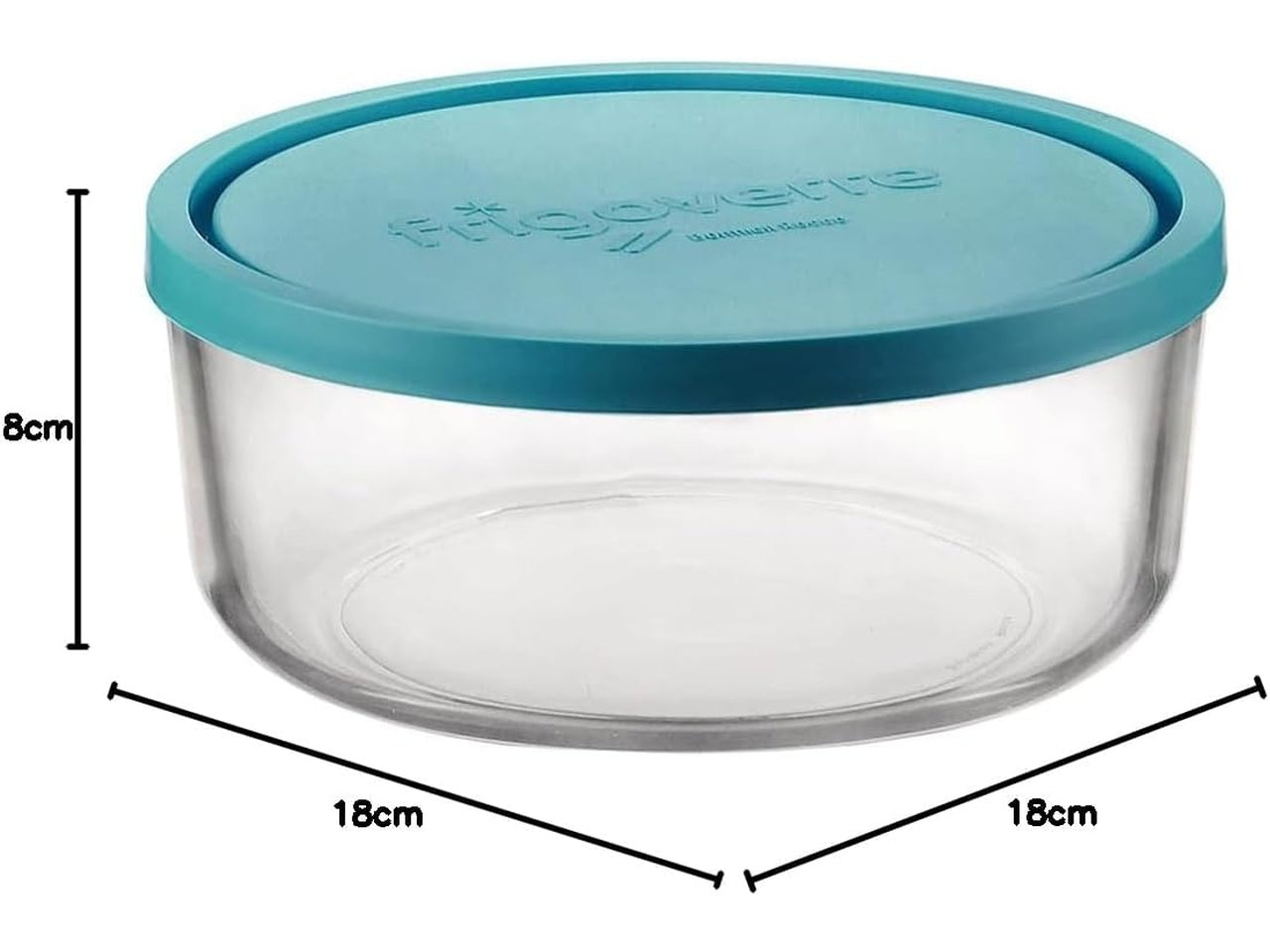 Contenitore in vetro Frigoverre 18cm con coperchio