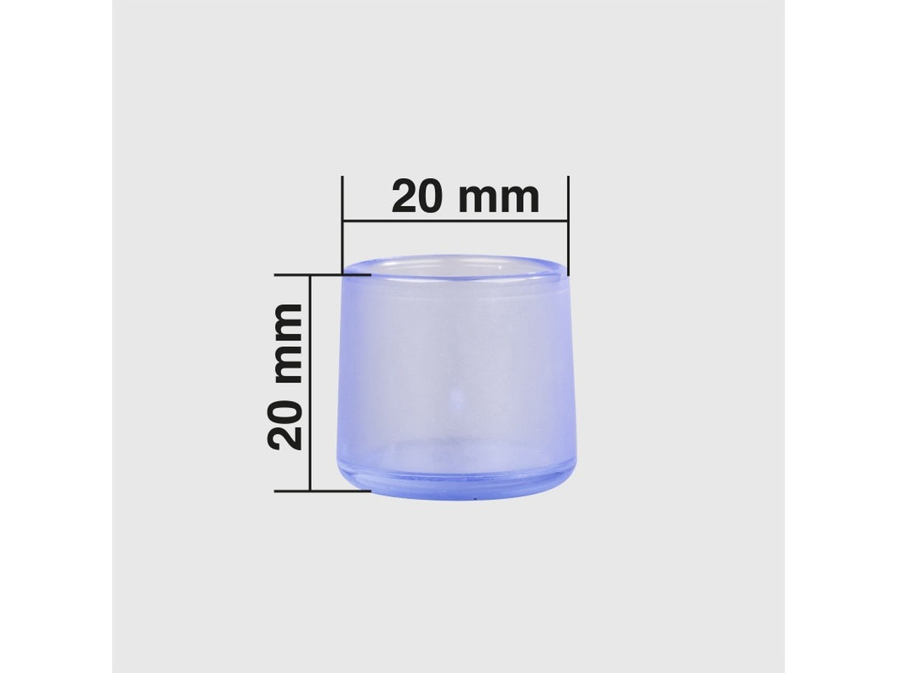 Piedini trasparenti per sedie in pvc set da 4 piedini d.20mm