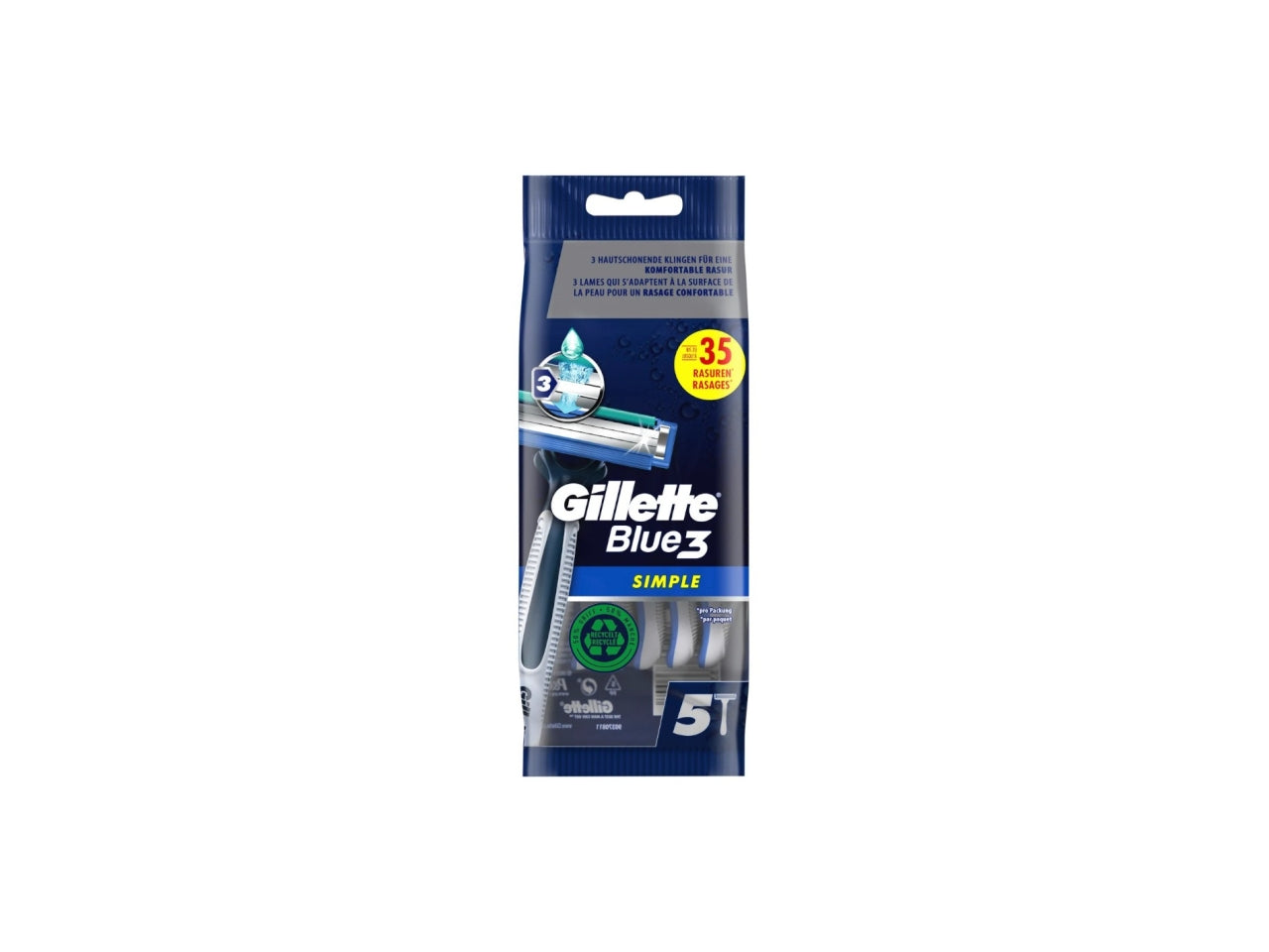 Gillette blue 3 simple 5 pezzi $