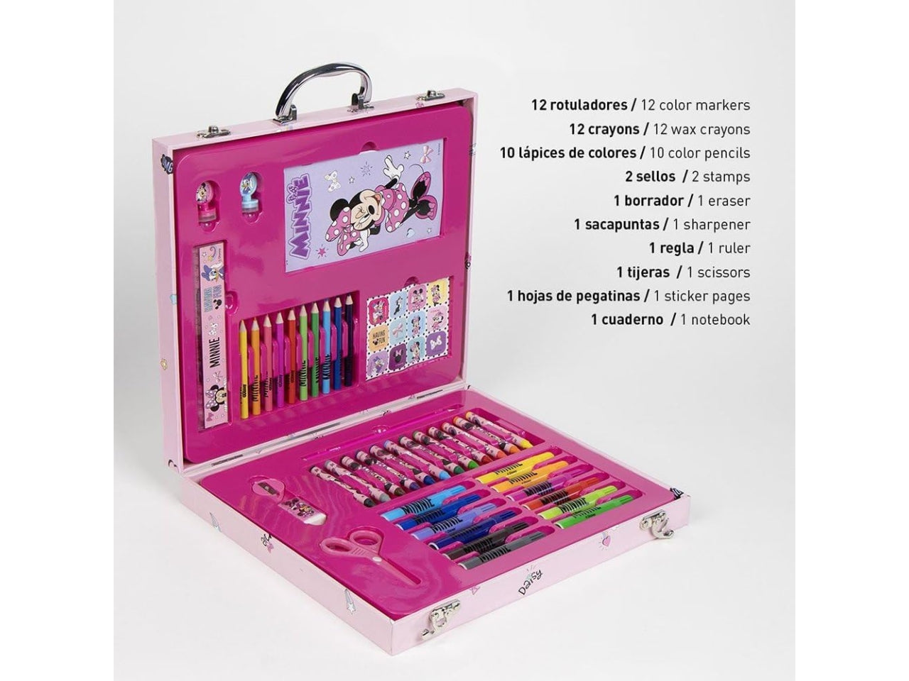 Valigetta con vari tipi di colori con personaggio Minnie