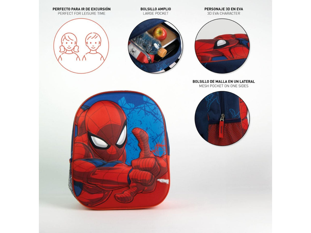Zaino per bambini 3D con personaggio Spiderman