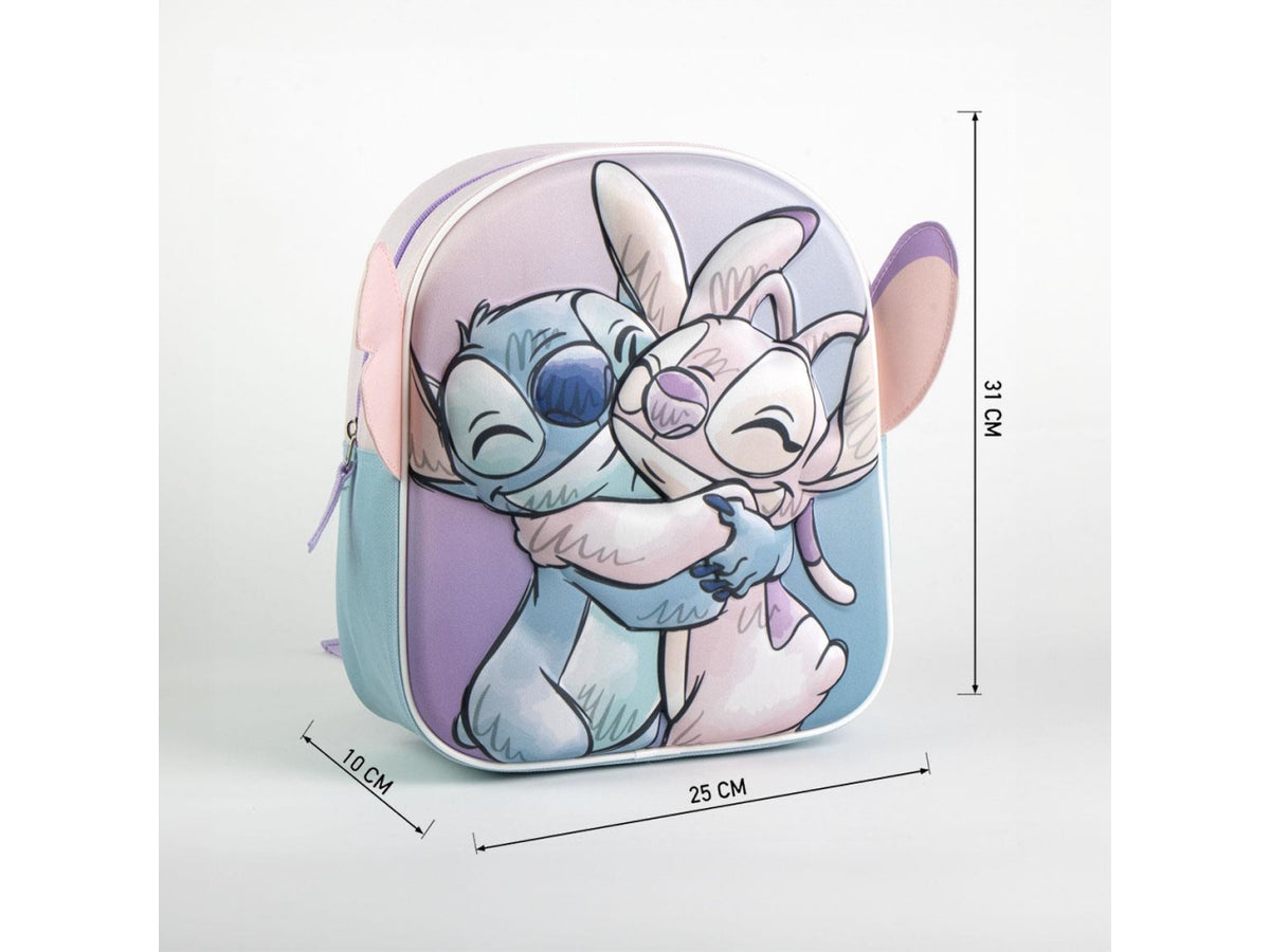 Zaino bambini con personaggio Stitch con applicatios