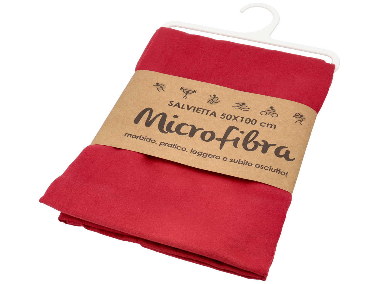 Appesa salvietta in microfibra 50x100cm colori assortiti