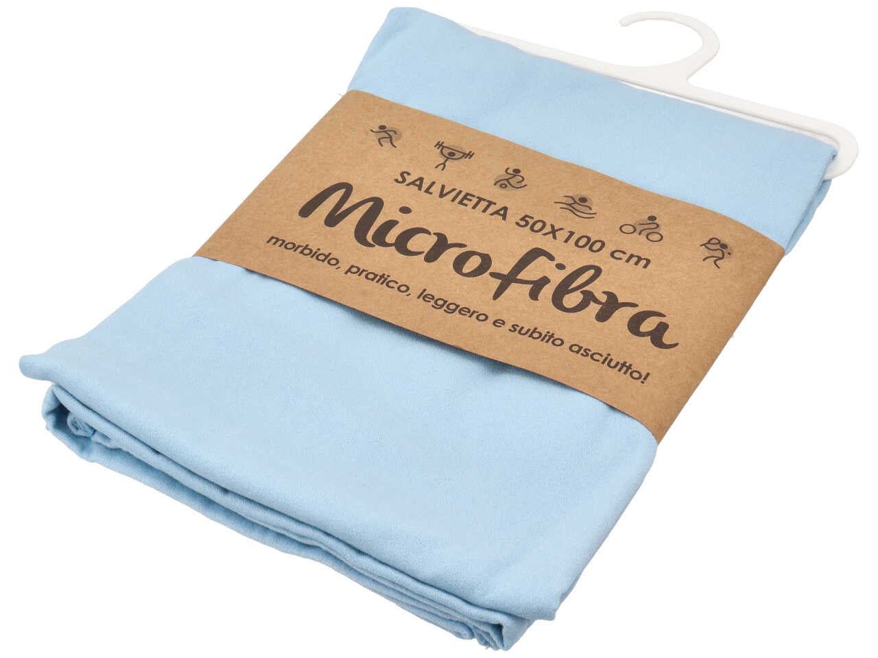 Appesa salvietta in microfibra 50x100cm colori assortiti