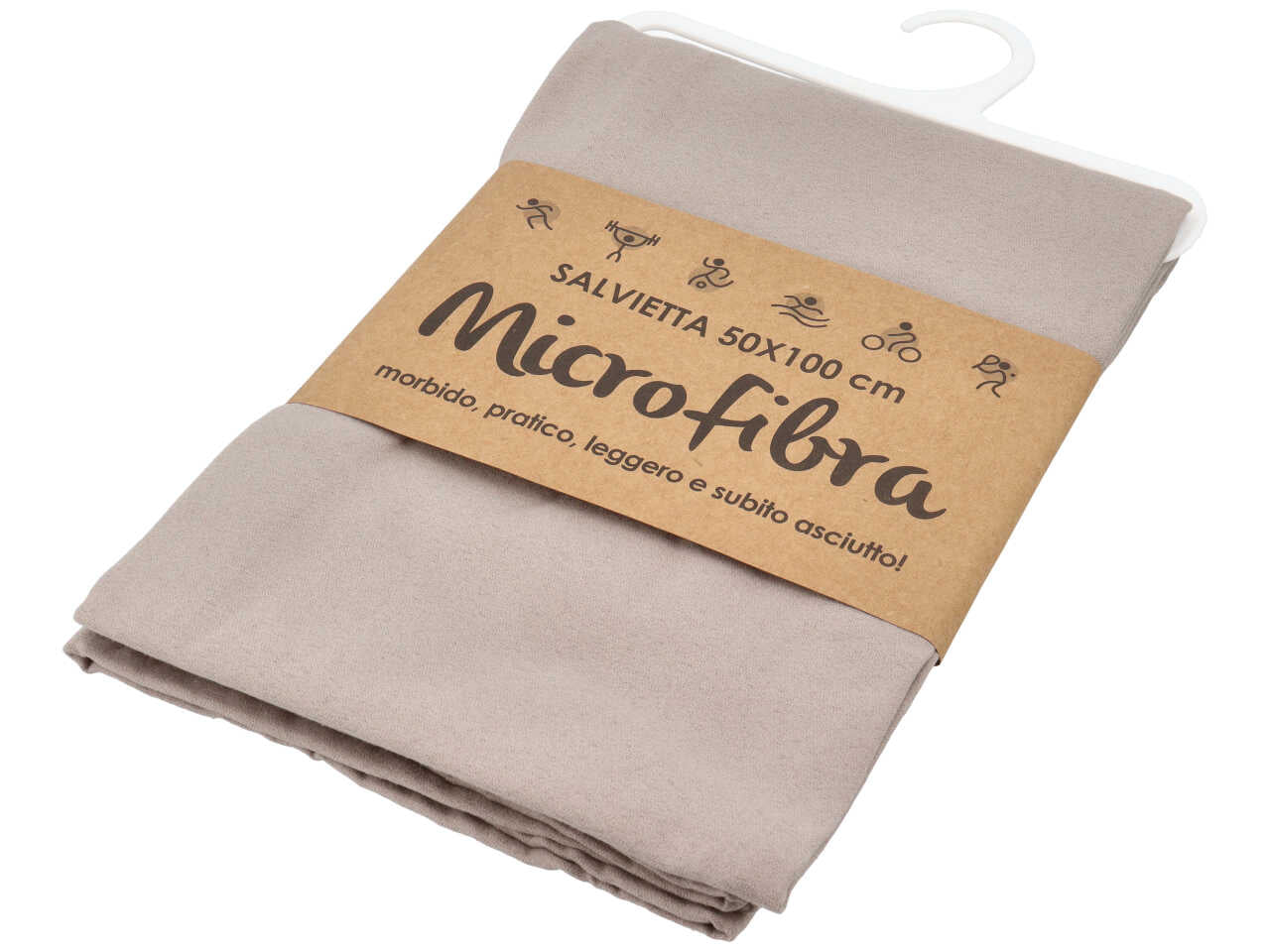 Appesa salvietta in microfibra 50x100cm colori assortiti