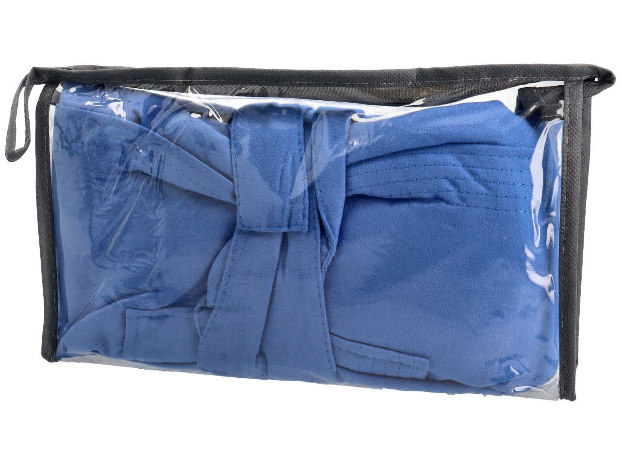 Travel accappatoio in microfibra 150gsm con pochette tg.XXL blu royal