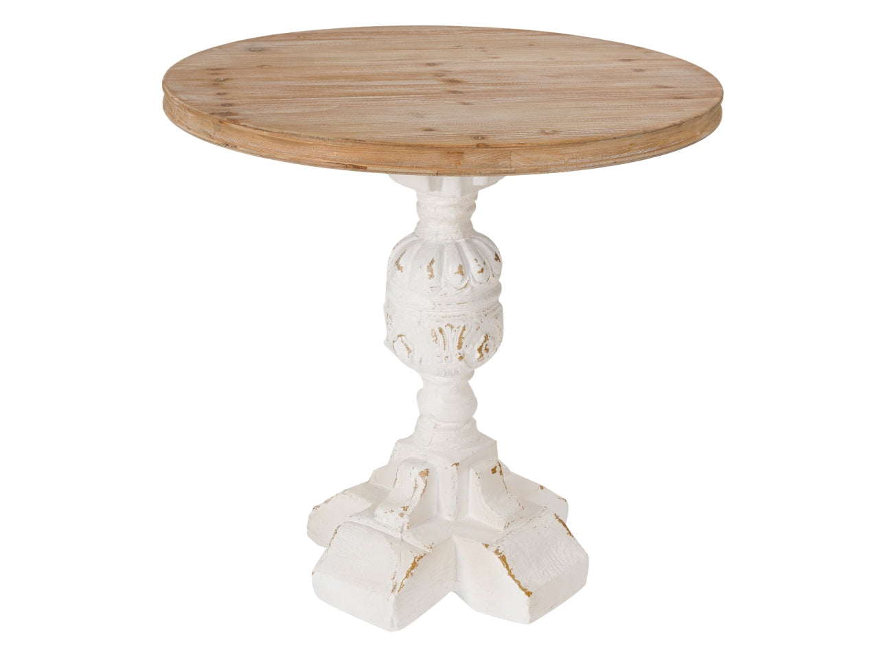 Tavolino tondo con top naturale D.80x79cm