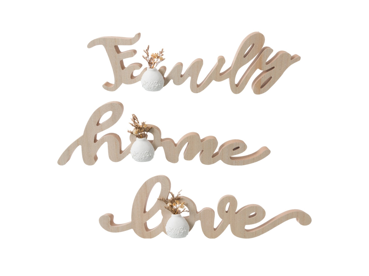 Scritte assortite Family/Home/Love