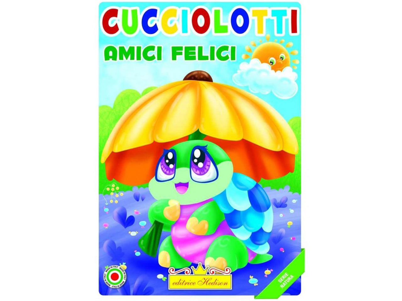 Libro da leggere e colorare cucciolotti amici felici