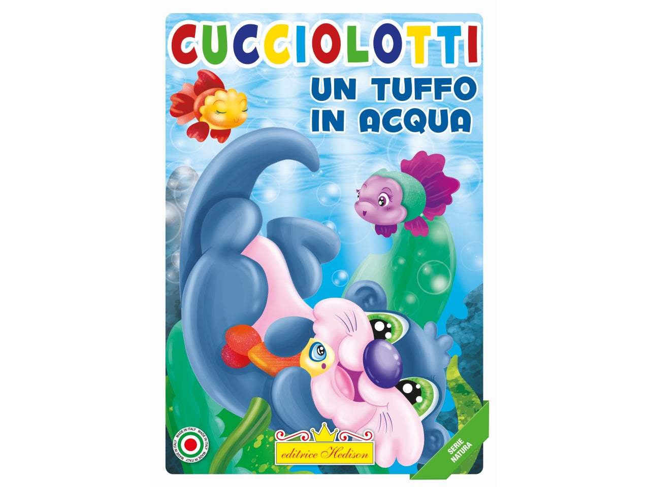 Libro da leggere e colorare un tuffo in acqua