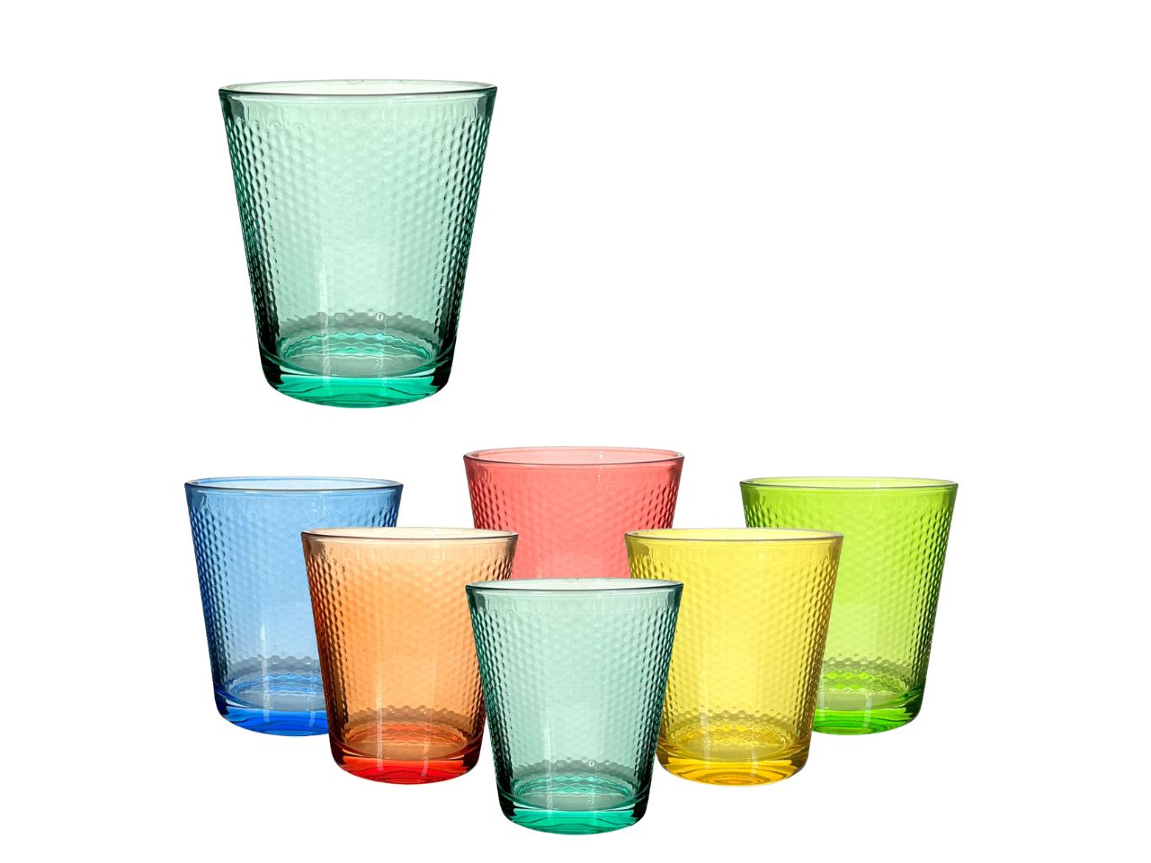 Bicchieri colori assortiti la confezione contiene 6 bicchieri
