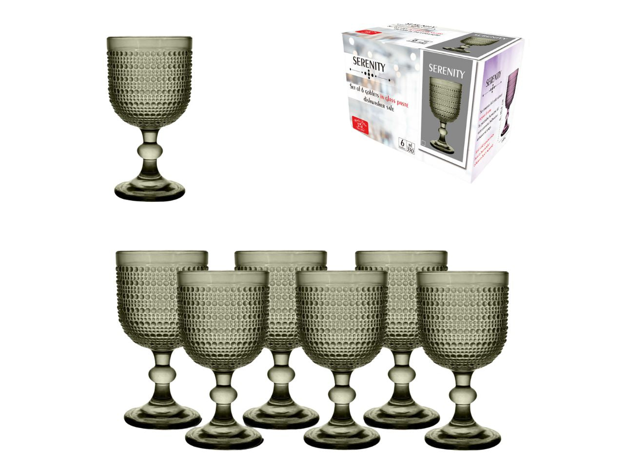 Calice Serenity fumo la confezione contiene 6 bicchieri