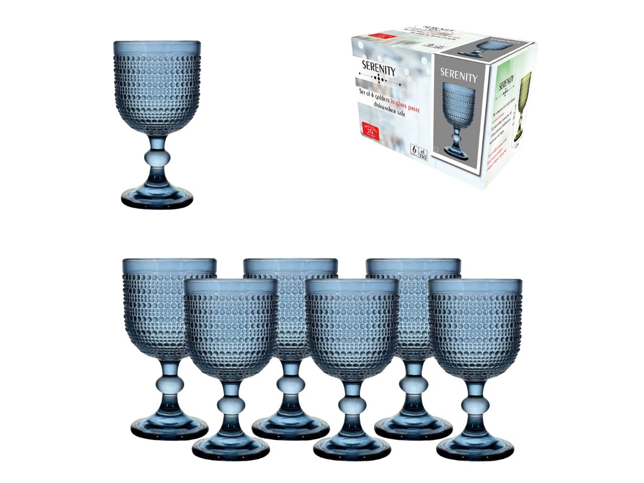 Calice serenity blu 6pz