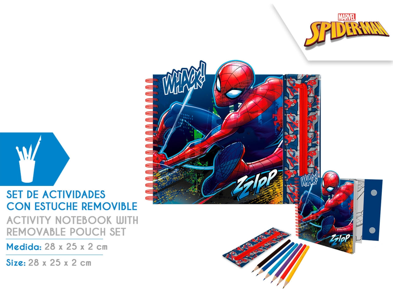 Spiderman libro di attivitÃ  con custodia removibile