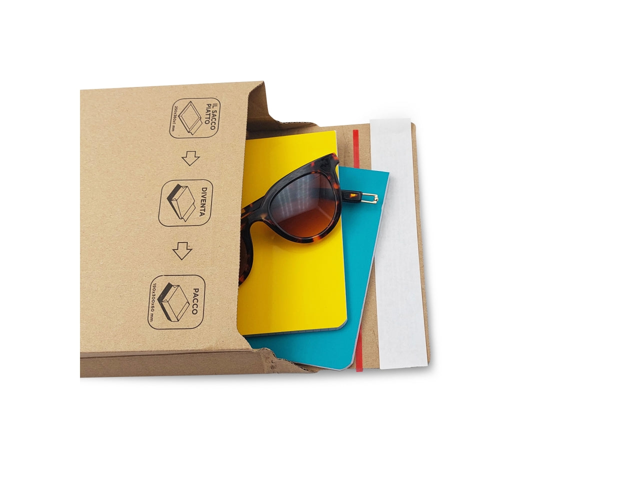 Sacchetti in cartone per spedizione SM6 con soffietto 29x40x7cm in confezione da 25 pezzi