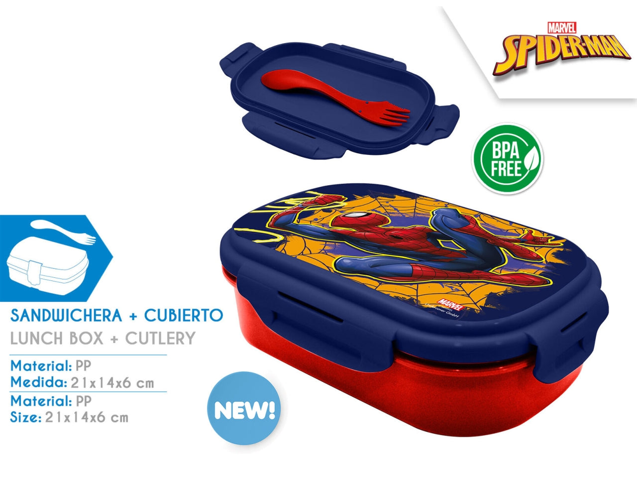 Spiderman porta panino con posate