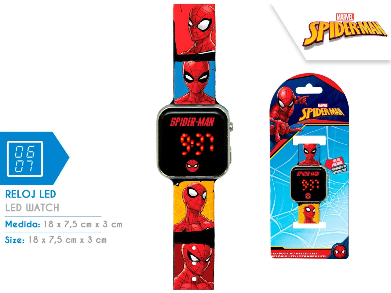 Spiderman orologio led