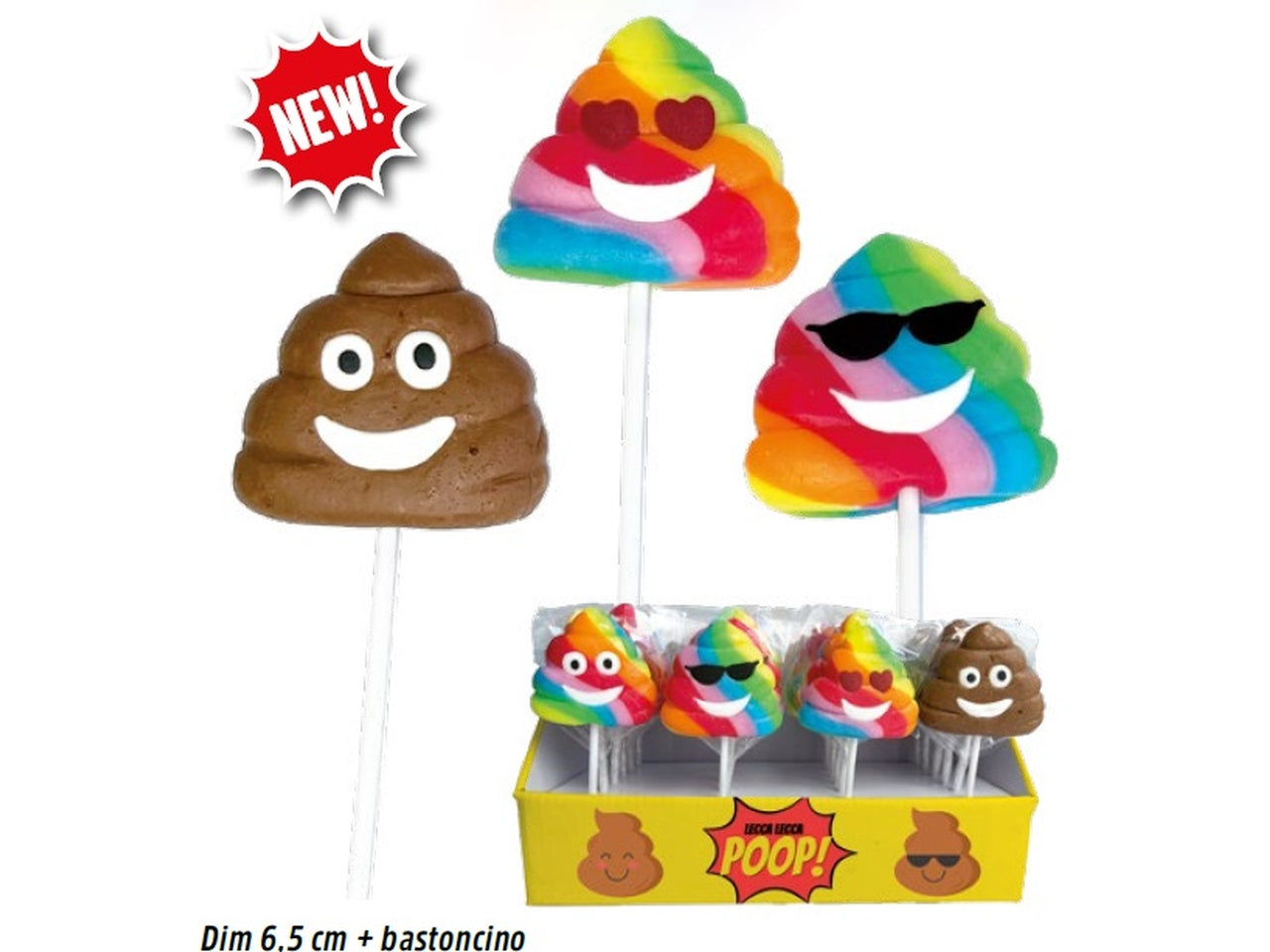 Lecca lecca lolli poop 30gr, assortiti