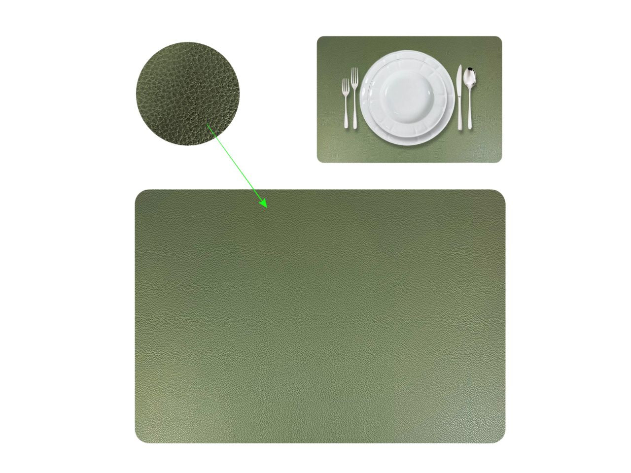 Tovaglietta semilpelle 33x46 verde