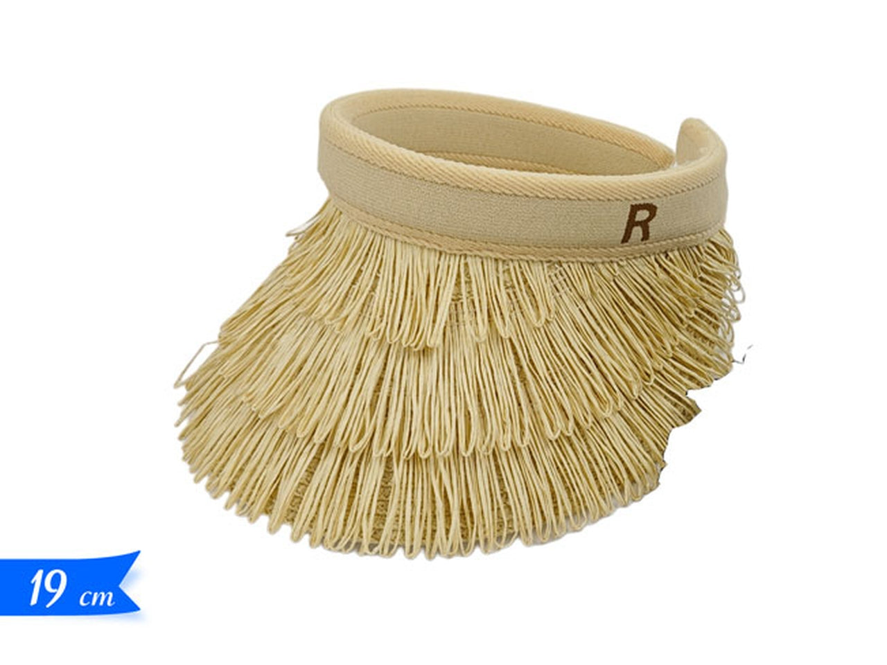 Cappello paglia di colore beige 19x14cm
