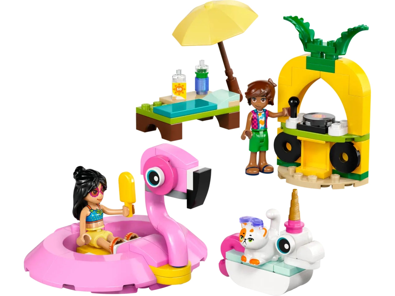 Lego Lego Friends Pool Party con unicorno e fenicottero