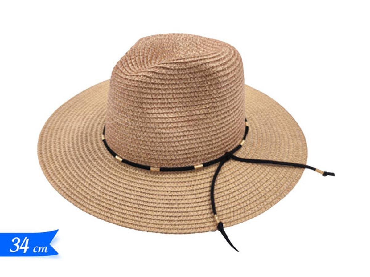 Cappello paglia con decorazione 34x11cm $