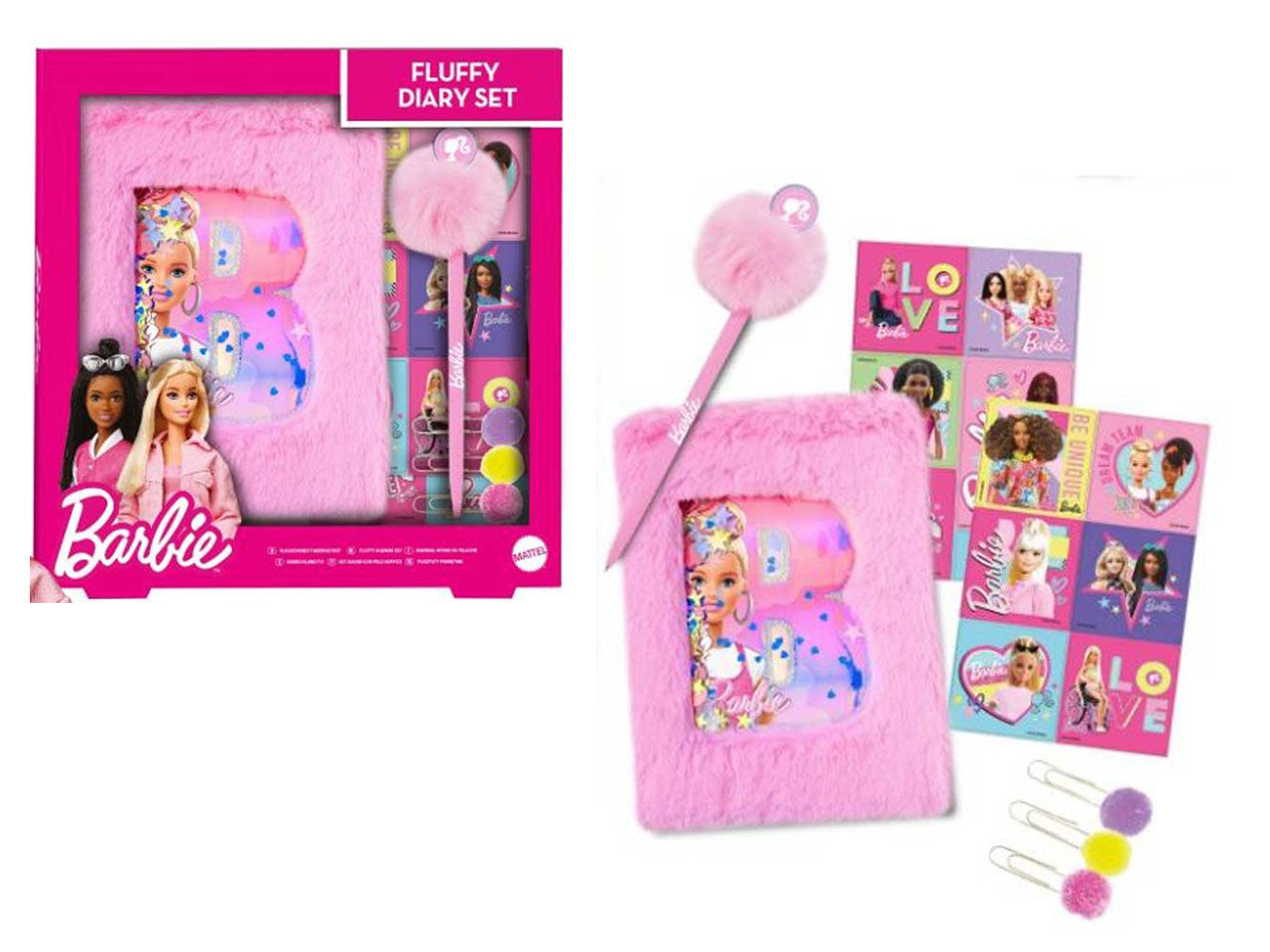 Barbie diario segreto con penna adesivi e accessori