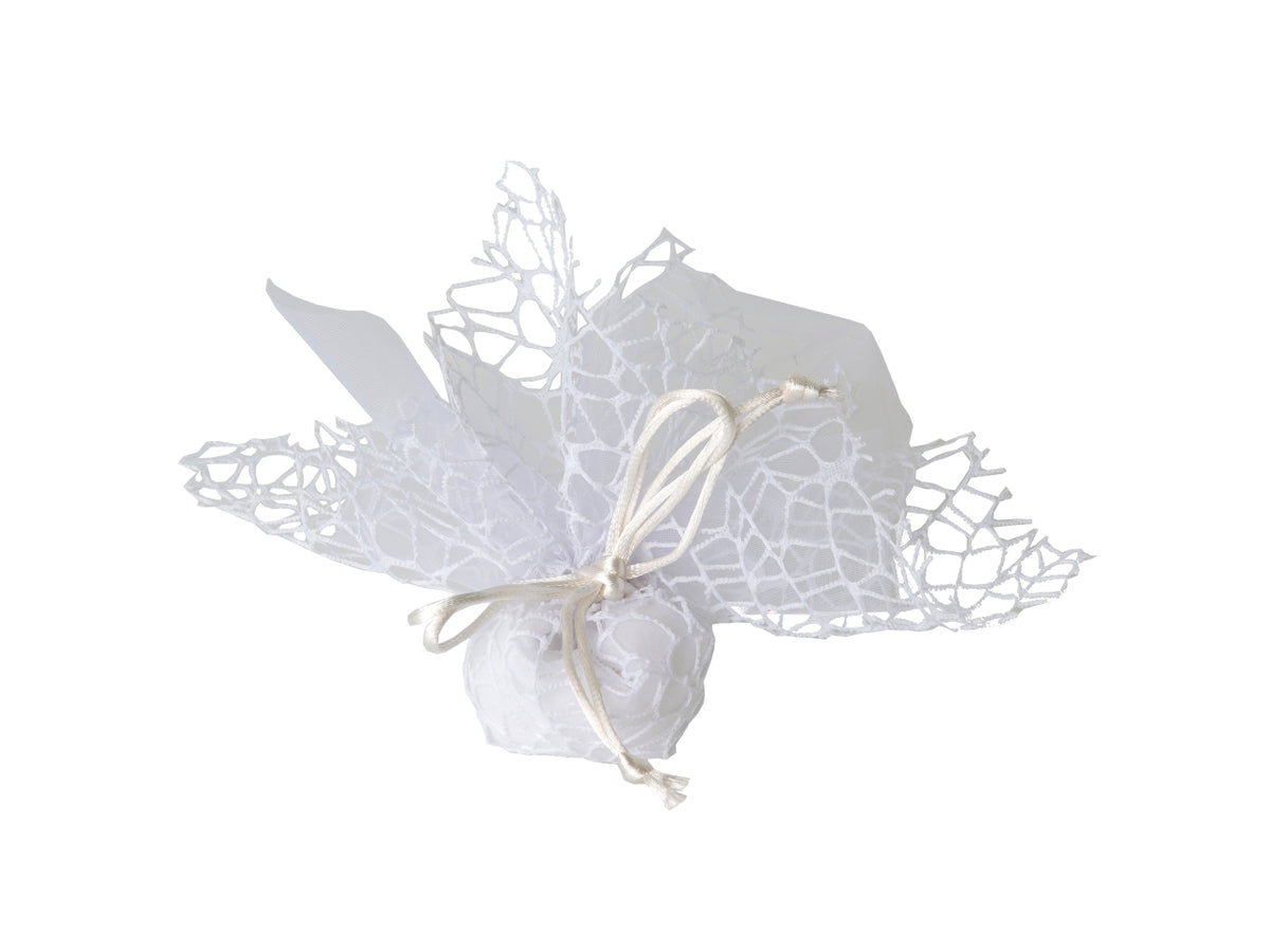 Velo rete xl con tirante 25x25cm bianco