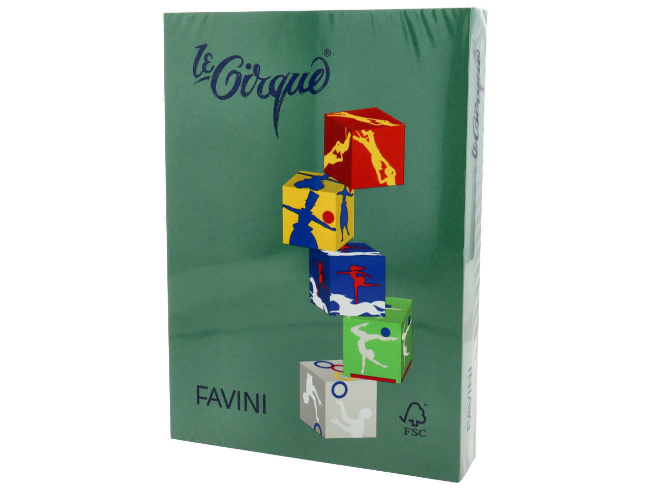 Risma di carta le cirque 160 A4 160gr. 250 fogli verde bosco