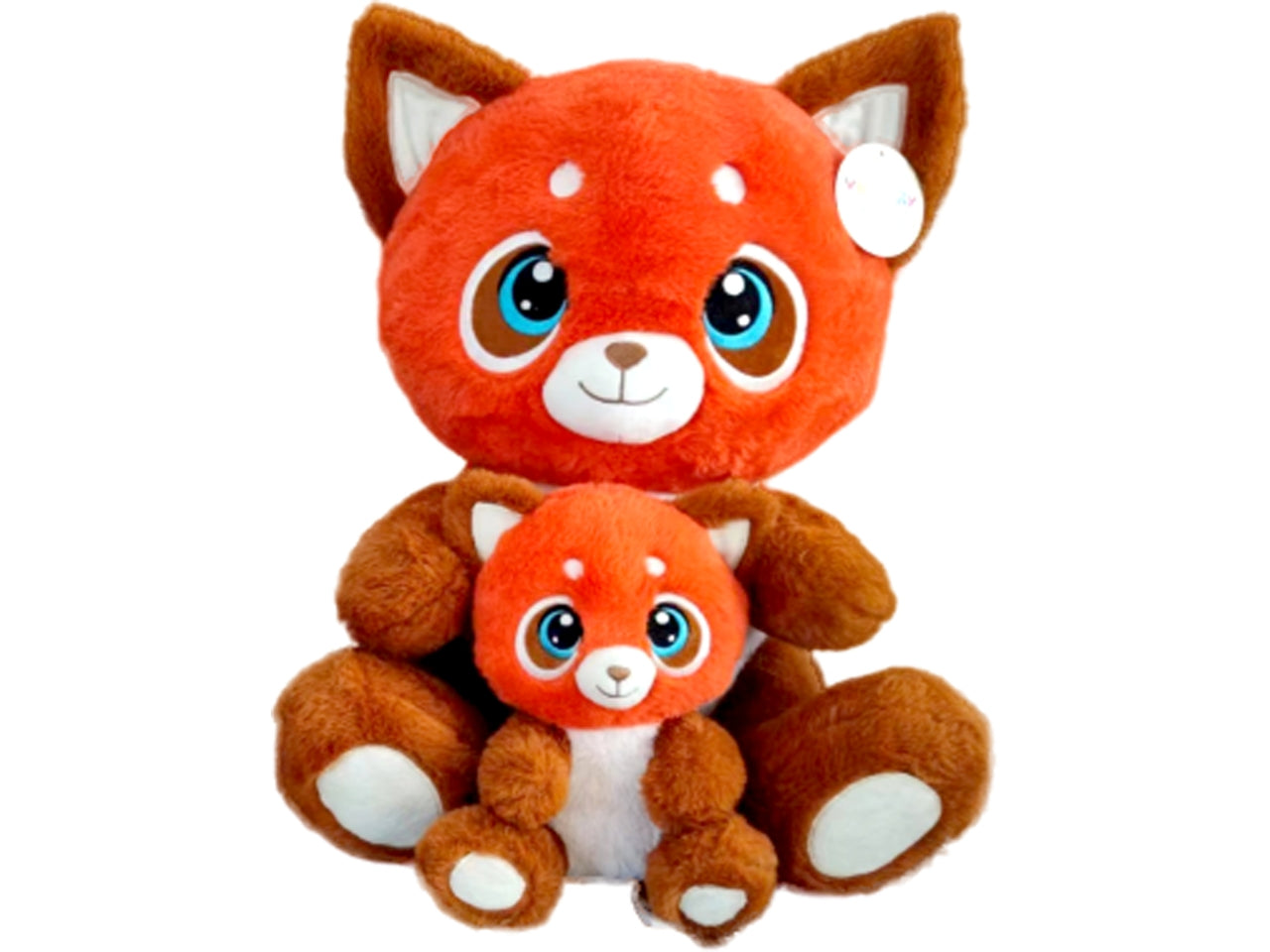 Peluche red panda mum & son