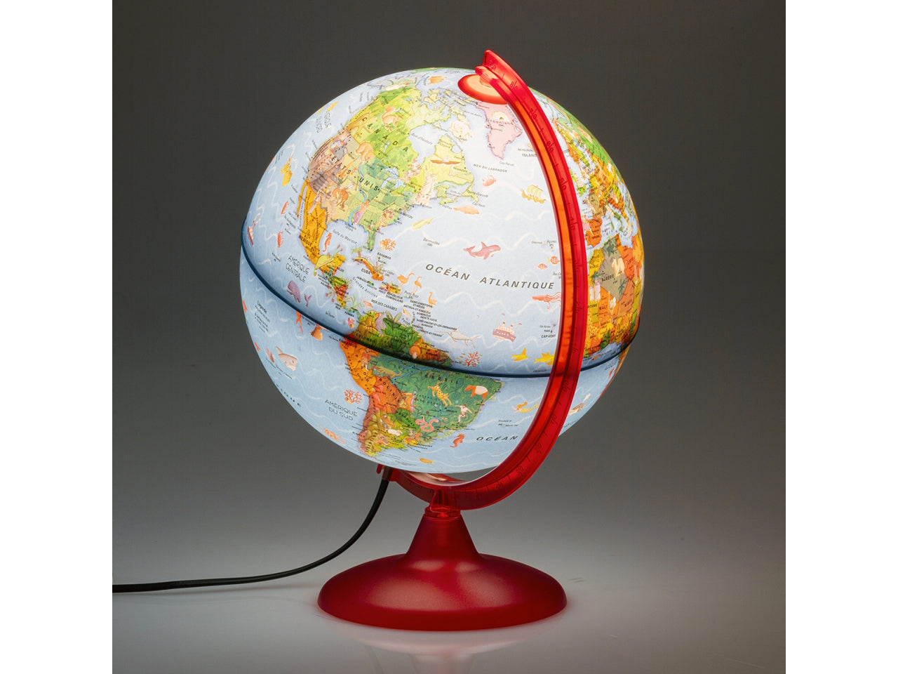 Mappamondo 25cm zoo