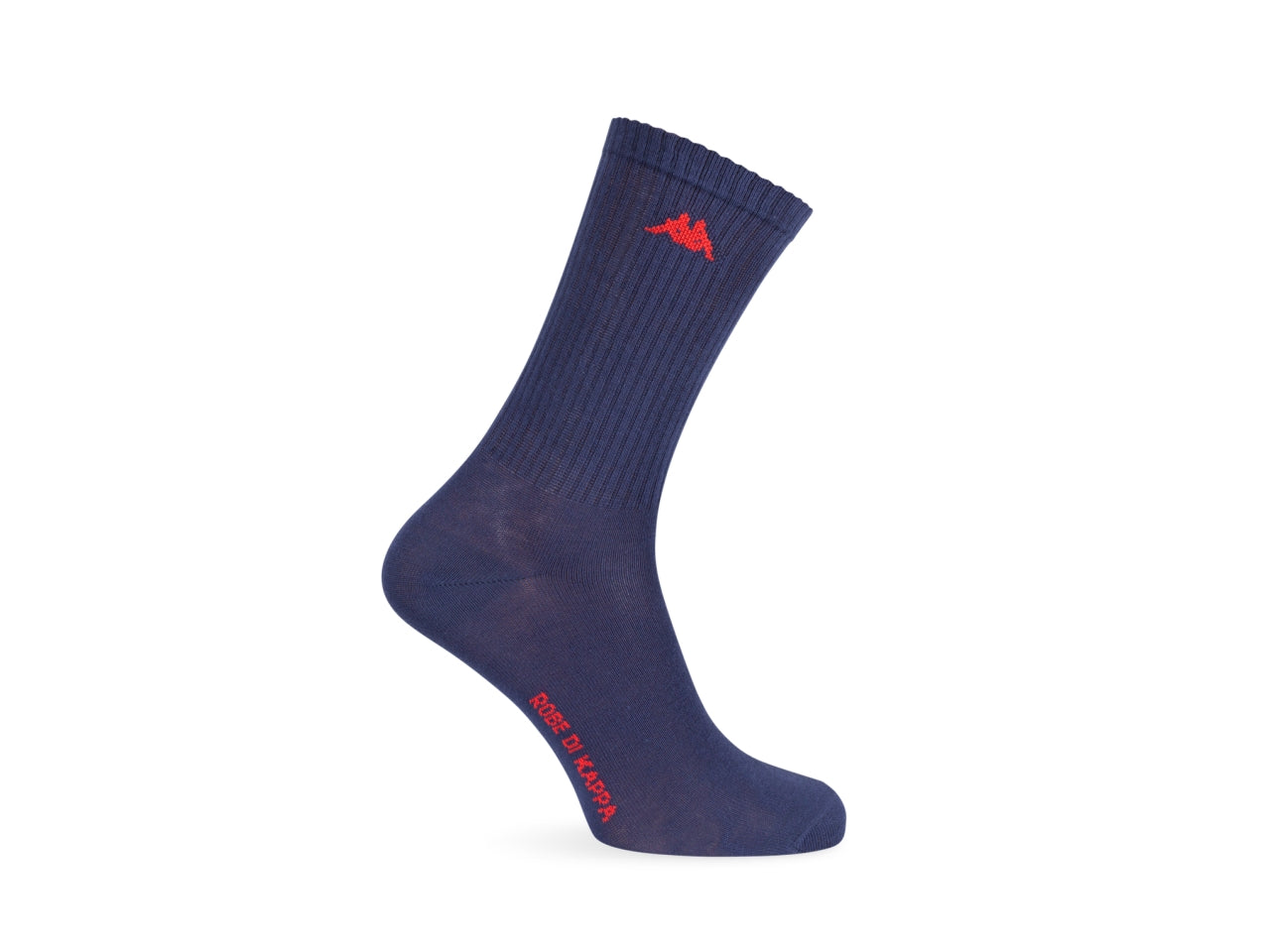 Calza corta uomo in cotone di colore blu e rosso taglia 43/46