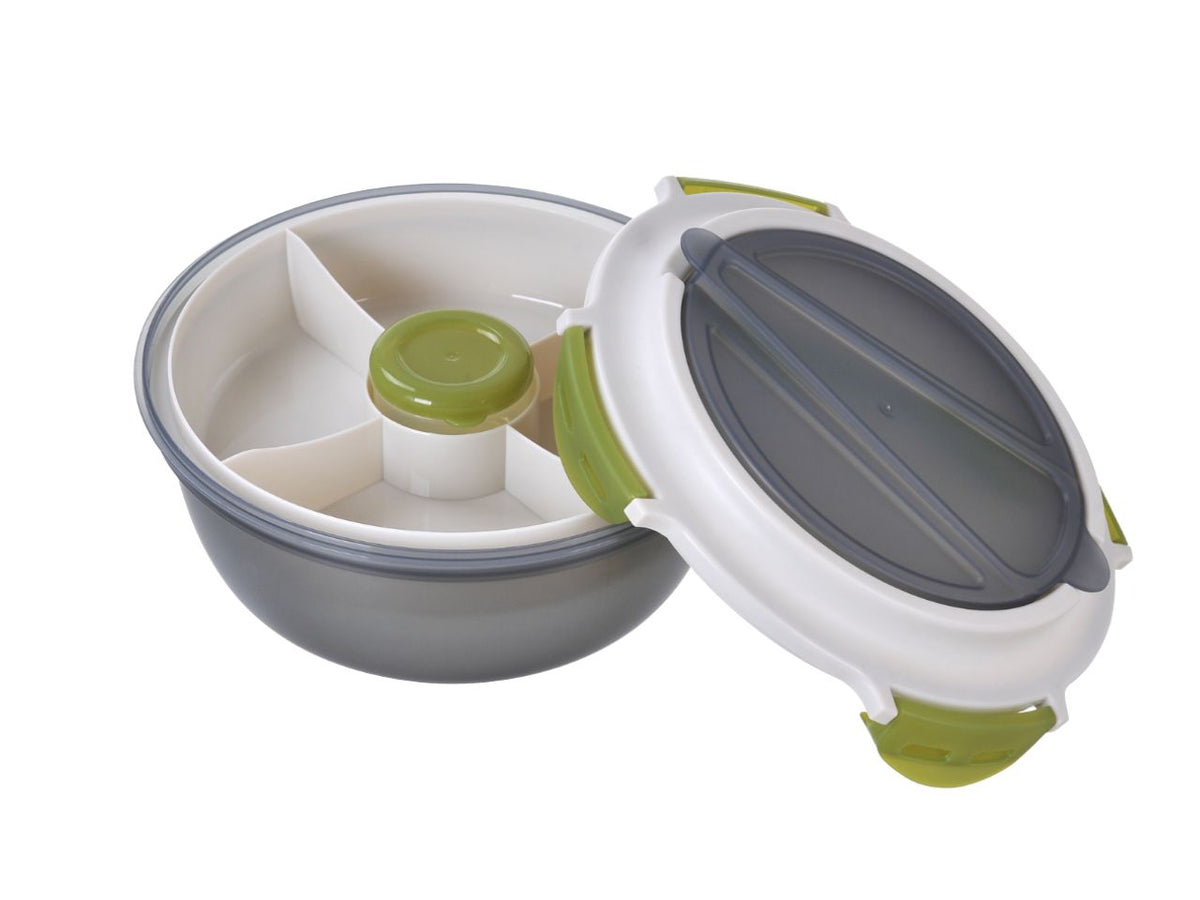Linea cucina portapranzo superlock tondo con posate 1200ml grigio fumÃ¨