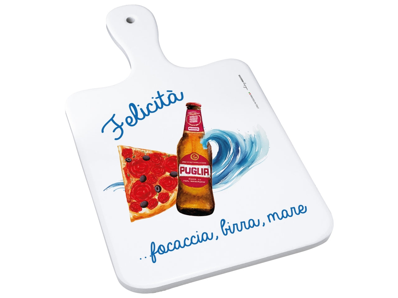 Tagliere rettangolare 25x14cm focaccia e birra
