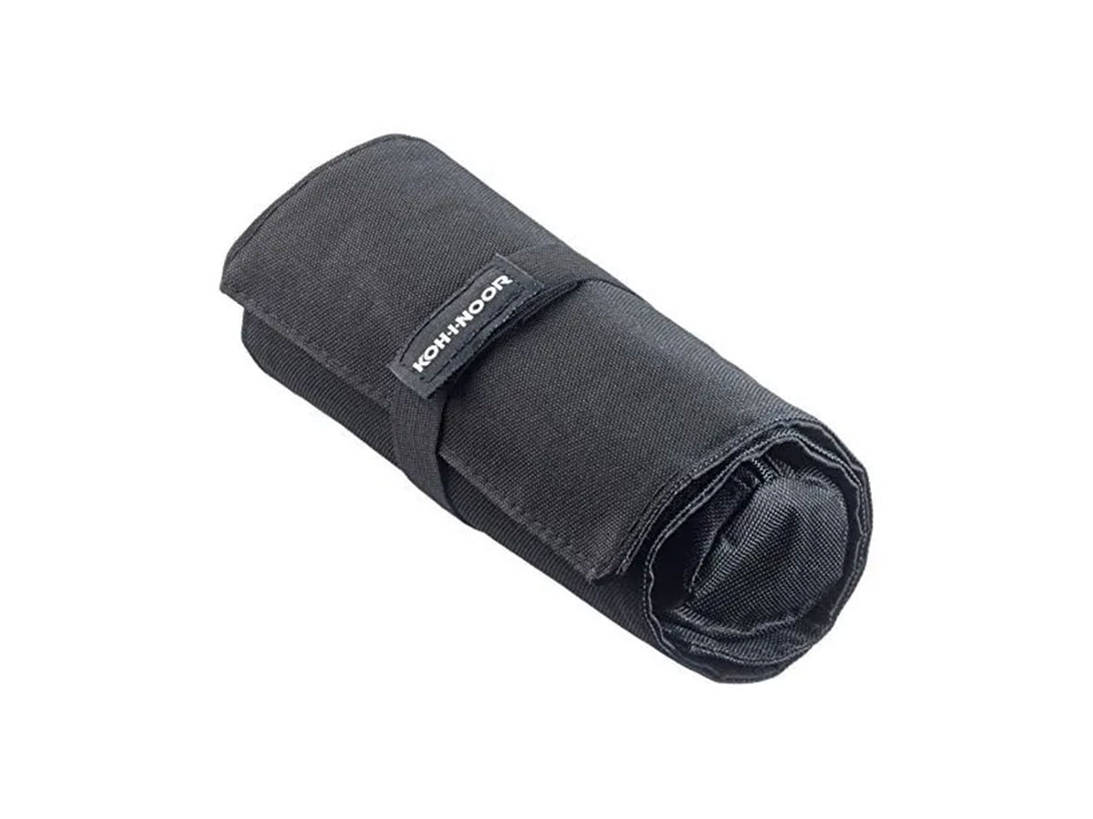 Astuccio arrotolabile vuoto con 24 scomparti nero