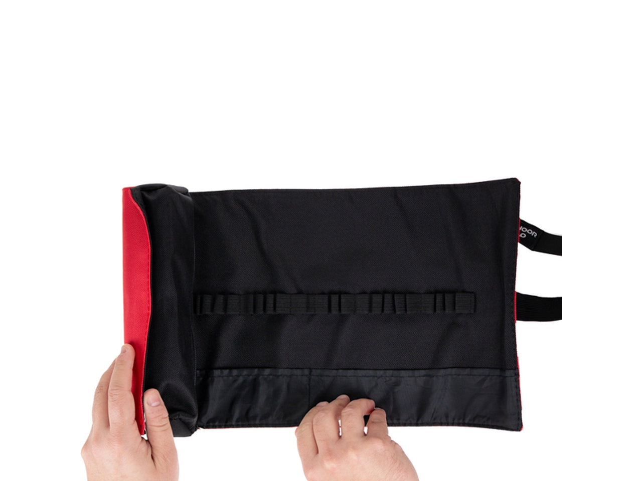 Astuccio arrotolabile vuoto con 24 scomparti, rosso